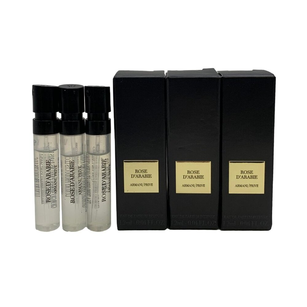 ARMANI 3PC PRIVE ROSE D'ARABIE EDP Dabber Vial Sample 0.06oz/2ml Ea Unisex